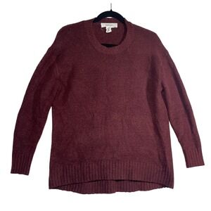 Workshop Republic Clothing Womens Burgundy Crew‎ Neck Pullover Sweater M